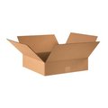 Box Packaging Flat Cardboard Corrugated Boxes, 18"L x 18"W x 2"H, Kraft 18182